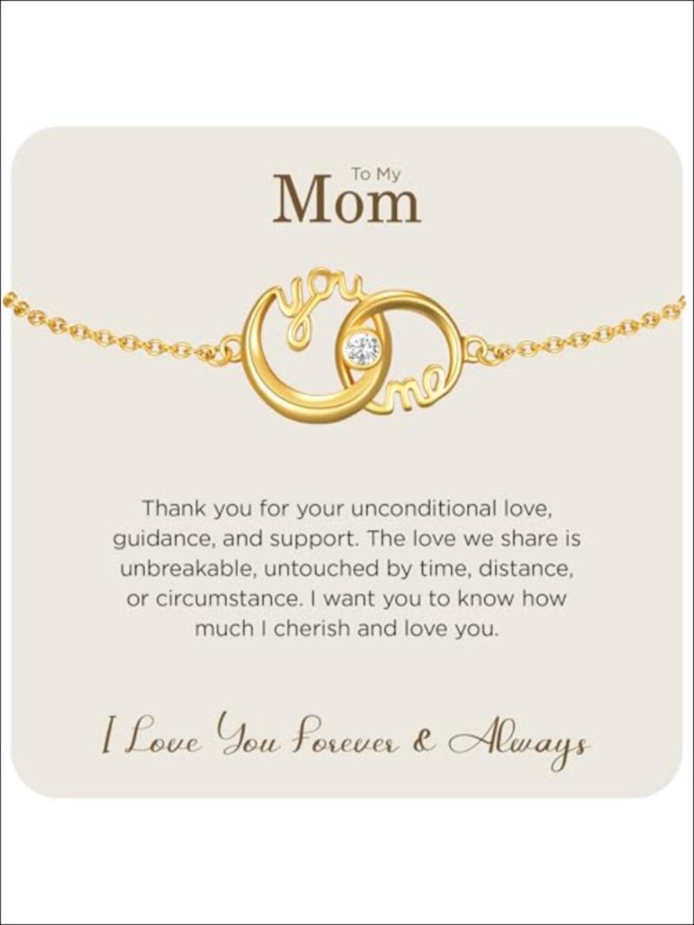 Gold Over Sterling Silver Link Charm Bracelet with Interlocking Circle